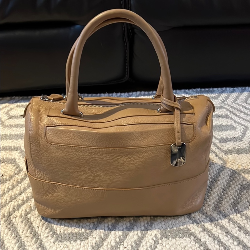 Elegant Furla Tan Leather Handbag